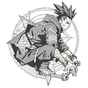 Shikamaru Nara strategizing tattoo design idea