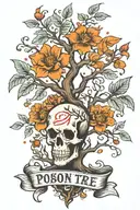 poison tree tattoo design idea