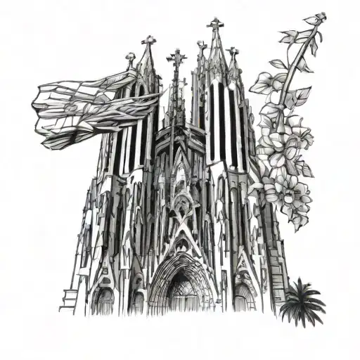 sagrada familia with saint jude  tattoo design idea