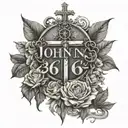 John 3:16 tattoo design idea