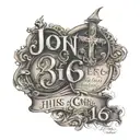 John 3:16 tattoo design idea