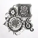 numbers 11, 18 and 30 small minimalistic sketches tattoo design idea