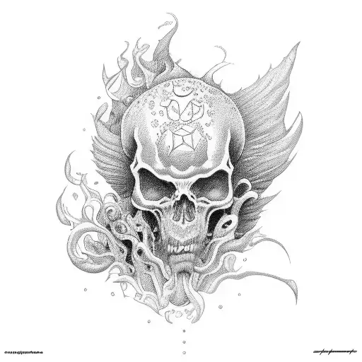 Hell and Paradise tattoo design idea