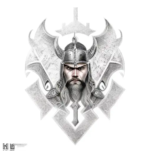 tyr Norse god of justice tattoo design idea
