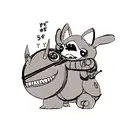 stitch with the berserk guts armor tattoo design idea