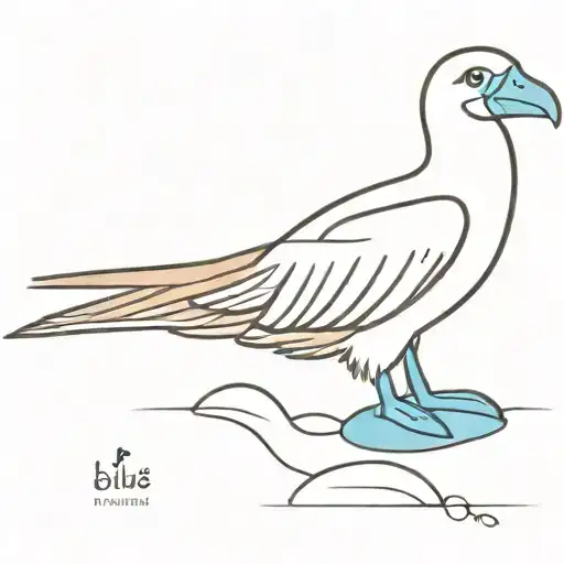 Fun Blue Footed Booby  tattoo design idea