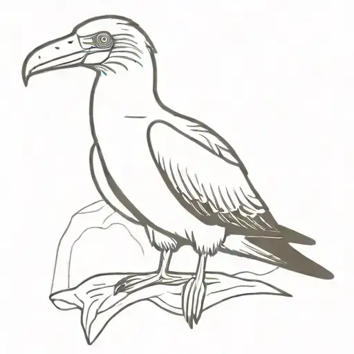 Blue Footed Booby  tattoo design idea