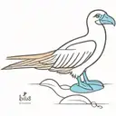 Fun Blue Footed Booby  tattoo design idea