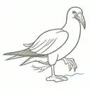 Fun Blue Footed Booby  tattoo design idea