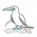 Blue Footed Booby  tattoo design idea