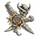 broken bone tattoo design idea