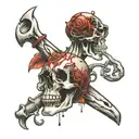 broken bone tattoo design idea