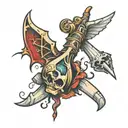 broken bone tattoo design idea