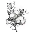 Lemon tree  tattoo design idea