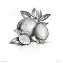 Lemon tree  tattoo design idea