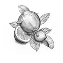 Lemon tree  tattoo design idea