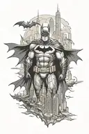 batman overlooking gotham city inside tattoo design idea