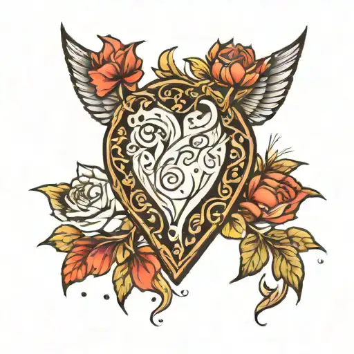 Herz tattoo design idea