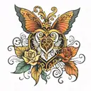 Herz tattoo design idea