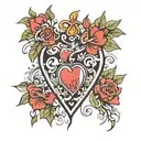 Herz tattoo design idea