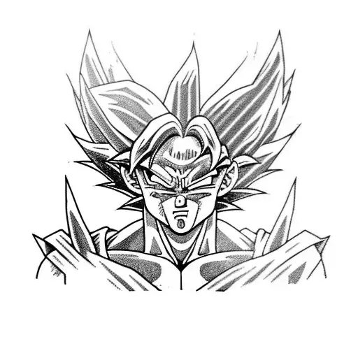 evil goku  tattoo design idea