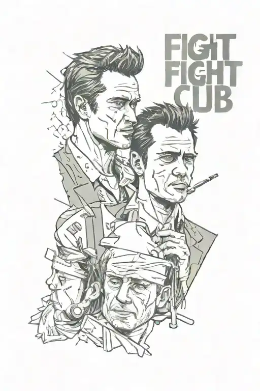 fight club tattoo design idea