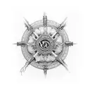 Religious sky tattoo design idea