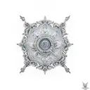 Religious sky tattoo design idea