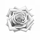 letter A with rose tattoo design idea
