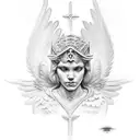 archangel Raphael  tattoo design idea