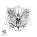 archangel Raphael  tattoo design idea