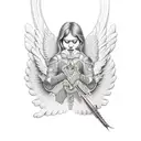 archangel Raphael  tattoo design idea