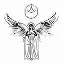 archangel Raphael  tattoo design idea