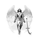 archangel saint Raphael  tattoo design idea