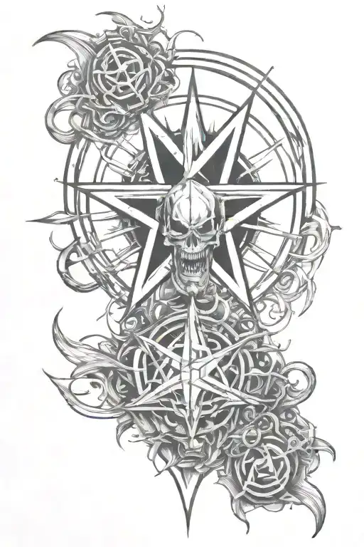 anarchy symbol demons flying half sleeve tattoo design tattoo design idea
