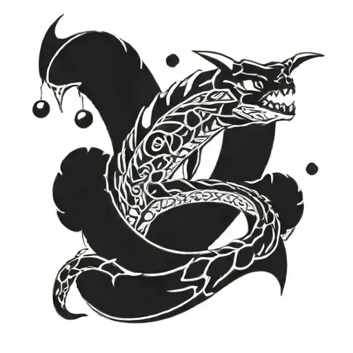 rayquaza shiny moon tattoo design idea