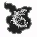 rayquaza shiny moon tattoo design idea