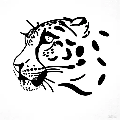 snow leopard tattoo design idea