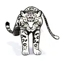 snow leopard tattoo design idea