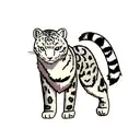 snow leopard tattoo design idea