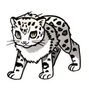 snow leopard tattoo design idea