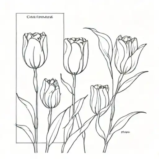 dutch tulips flower   tattoo design idea