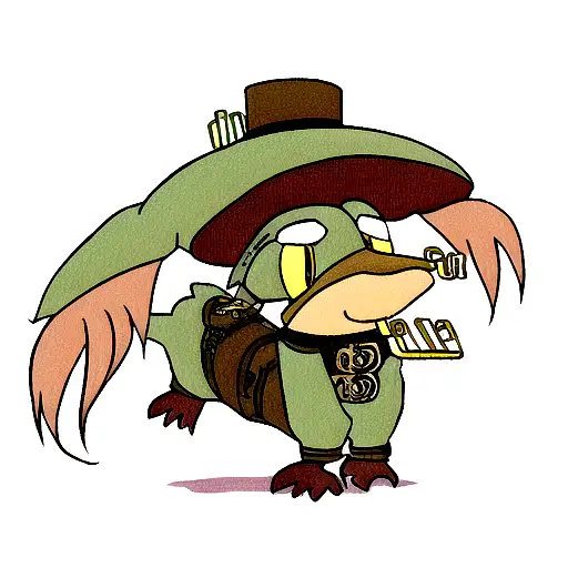 Steampunk Platypus tattoo design idea