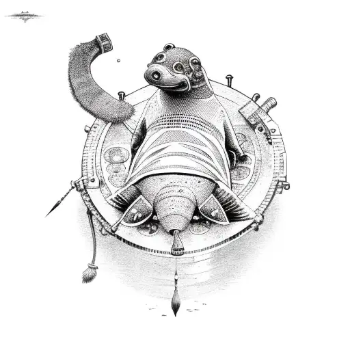 Steampunk Platypus tattoo design idea