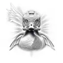 Duck ninja tattoo design idea