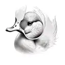 Duck ninja tattoo design idea
