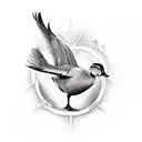 Duck ninja tattoo design idea