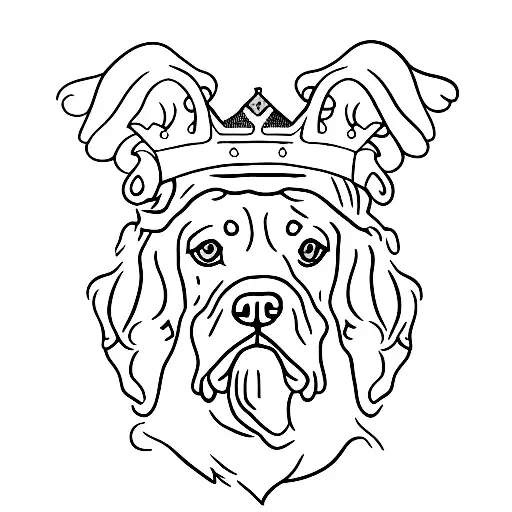 English Staffy and King Charles Cavalier  tattoo design idea
