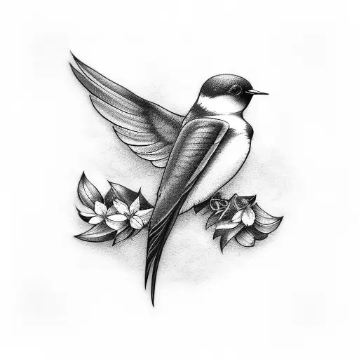Swallow Bird tattoo design idea