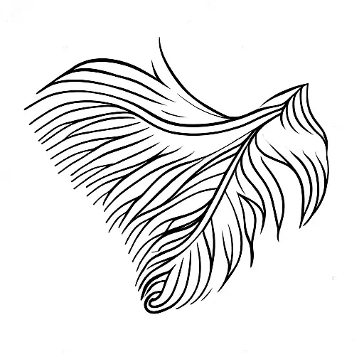 a bird's feather tattoo design idea